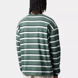 L/S Holm T-shirt - Holm Stripe Silver Pine