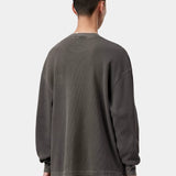 L/S Vista Waffle T-Shirt - Black Garment Dyed