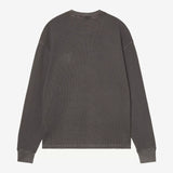 L/S Vista Waffle T-Shirt - Black Garment Dyed