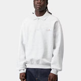 Wip Label Polo Sweat - Ash Heather
