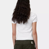 W' S/S Small Heart Patch T-Shirt - White / Black Nan