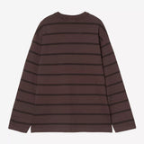 W' L/S Cardona Pocket T-Shirt - Cardona Stripe, Natural / Palisander