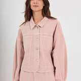 Kenzie LS Denim Jacket - Light Pink Wash