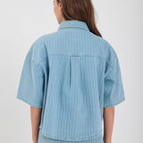 Kenzie Denim Shirt - Light Blue Stripe