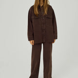 Kenzie wide jeans - Brown Washed