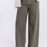 Kenzie Wide Jeans - Dark Green