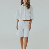 Kenzina Denim Shorts - White Wash