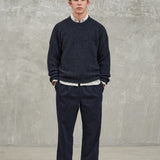 Delgado Crewneck Jumper - Dark Navy/Grey