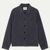 Baptista Linen Worker Jacket - Smoked Pearl