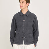 Baptista Linen Worker Jacket - Smoked Pearl