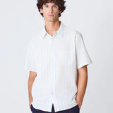 Alegre Printed Shirt - Pale Blue Stripes