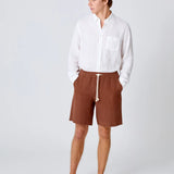 Pestana Shorts - Aztec Brown Linen