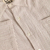 Roque Grandpa Shirt - Aztec Brown Stripes