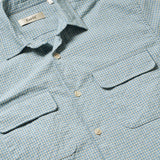 Lunar Relaxed Fit Textured Overshirt - Light Blue Check
