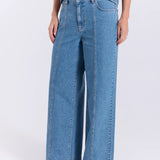 Maja Cutline Jeans - Medium Blue Denim