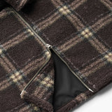 Cabin Zip Fleece - Brown/Check