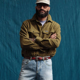 Notched Pocket Flannel Shirt - Olive