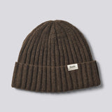 Relax Rib Lambswool Beanie - Wood