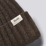 Relax Rib Lambswool Beanie - Wood