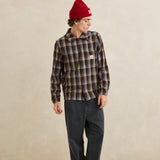 Alex Check Ls Shirt - Chestnut