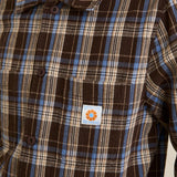 Alex Check Ls Shirt - Chestnut