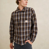 Alex Check Ls Shirt - Chestnut