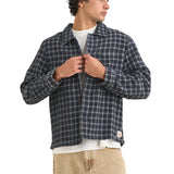 Jacquard Check LS Shirt - Charcoal