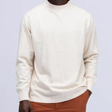 T-shirt Heavy Mockneck L/S - Ecru