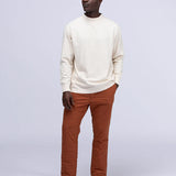 T-shirt Heavy Mockneck L/S - Ecru