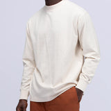 T-shirt Heavy Mockneck L/S - Black