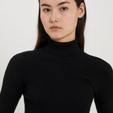 Sherry Frill Knit Top - Black