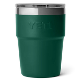 Rambler 16 Oz Stackable Cup - Black Forest Green