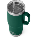 Rambler Straw Mug 25 Oz - Black Forest Green