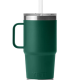 Rambler Straw Mug 25 Oz - Black Forest Green