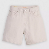 High Baggy Shorts - Crystal Gray Linen