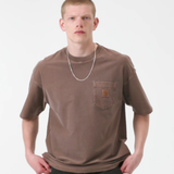 S/S Loose Pocket T-Shirt - Tobacco