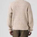 Presidio Crew - Cable Stitch Brown