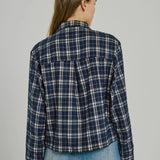 Sylvana Top - Navy Check