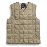 V-Neck Down Vest - Khaki