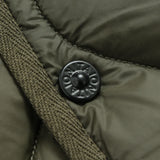 Military Crew Neck Down Vest - Olive