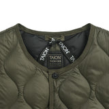 Military Crew Neck Down Vest - Olive