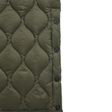Military Crew Neck Down Vest - Olive