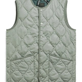 Military Crew Neck Down Vest - Sage Green