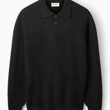 Timber Brushed Polo Knit - Black