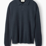 Timber Brushed Polo Knit - Navy
