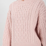 Vigga Cable Knit Top - Light Pink