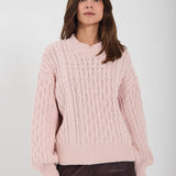 Vigga Cable Knit Top - Light Pink