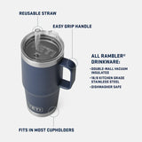 Rambler Straw Mug 25 Oz - Sea Foam