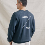 Cunha Print Sweatshirt - Here/Now Dark Navy