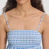 Aitana Dress - Blue White Check